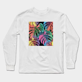 Colorful leaves illustration Long Sleeve T-Shirt